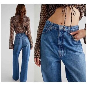 MOTHER denim 'Snacks'-Yummy Puddle wide legJean, in Delicious Memories, Size 28